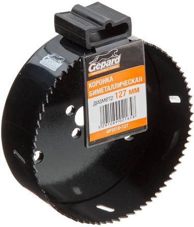 Коронка биметаллическая d 127 мм GEPARD (GP2510-127) купить в Мастак Коронка биметаллическая d 127 мм GEPARD (GP2510-127) купить в сети строительных магазинов Мастак