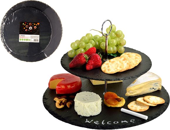 Блюдо из сланца двухъярусное PERFECTO LINEA 20/25 см (28-007000) купить в Мастак Блюдо из сланца двухъярусное PERFECTO LINEA 20/25 см (28-007000) купить в сети строительных магазинов Мастак