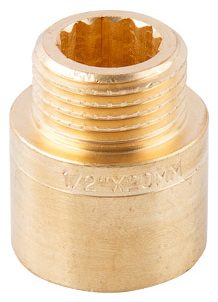 Удлинитель латунный внутренняя-наружная 1/2"X20 мм AV ENGINEERING (AVE301003) купить в Мастак Удлинитель латунный внутренняя-наружная 1/2"X20 мм AV ENGINEERING (AVE301003) купить в сети строительных магазинов Мастак