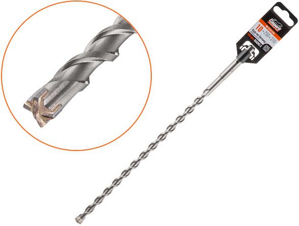 Бур (сверло) SDS-plus 10х250х310 мм GEPARD Quadro-x (GP1210-310) купить в Мастак Бур (сверло) SDS-plus 10х250х310 мм GEPARD Quadro-x (GP1210-310) купить в сети строительных магазинов Мастак