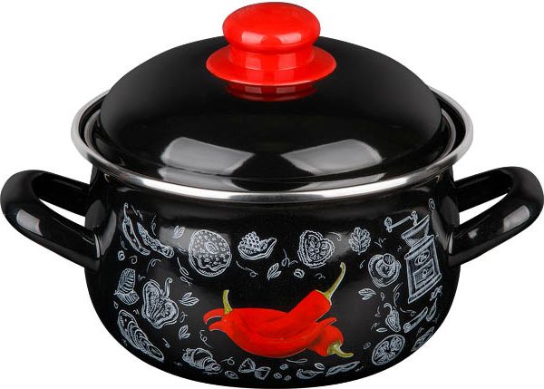 Кастрюля стальная эмалированная 2 Кастрюля стальная эмалированная 2