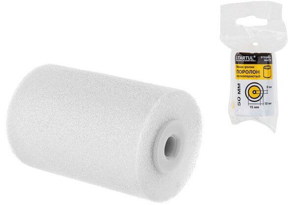 Мини-ролик поролоновый STARTUL Master мелкопористый 50 х 35 мм (ST0243-50) купить в Мастак Мини-ролик поролоновый STARTUL Master мелкопористый 50 х 35 мм (ST0243-50) купить в сети строительных магазинов Мастак