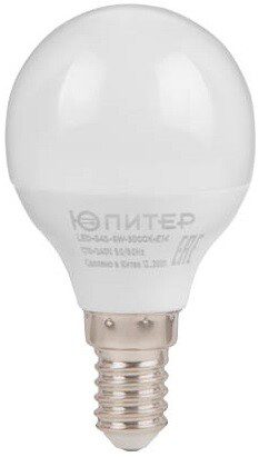 Лампа светодиодная E14 ЮПИТЕР Люкс G45 7 Лампа светодиодная E14 ЮПИТЕР Люкс G45 7