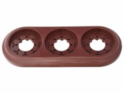 Рамка трехместная BYLECTRICA Ретро коричневая (ЮЛИГ.735212.472кор) купить в сети строительных магазинов Мастак