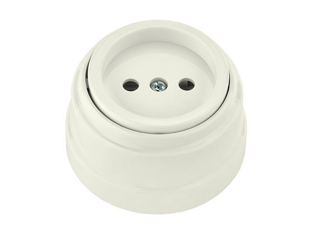 Розетка наружная BYLECTRICA Ретро бежевая (РА16-0201беж) купить в Мастак Розетка наружная BYLECTRICA Ретро бежевая (РА16-0201беж) купить в сети строительных магазинов Мастак