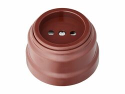 Розетка наружная BYLECTRICA Ретро коричневая (РА16-0201кор) купить в сети строительных магазинов Мастак