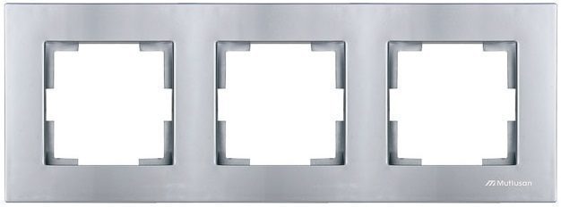 Рамка трехместная MUTLUSAN Rita серебро (2220 800 1382) купить в Мастак Рамка трехместная MUTLUSAN Rita серебро (2220 800 1382) купить в сети строительных магазинов Мастак