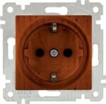Розетка скрытая с заземлением MUTLUSAN Rita вишня (2200 600 0256) купить в сети строительных магазинов Мастак