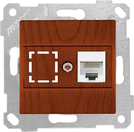 Розетка компьютерная MUTLUSAN Rita вишня (2200 136 0156) купить в Мастак Розетка компьютерная MUTLUSAN Rita вишня (2200 136 0156) купить в сети строительных магазинов Мастак