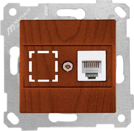 Розетка телефонная MUTLUSAN Rita вишня (2200 125 0156) купить в Мастак Розетка телефонная MUTLUSAN Rita вишня (2200 125 0156) купить в сети строительных магазинов Мастак