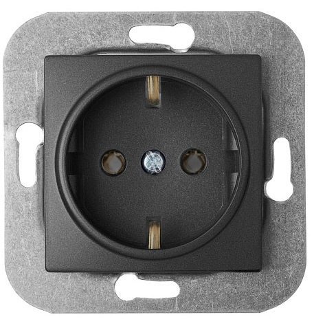 Розетка скрытая с заземлением BYLECTRICA Уют графит (РС16-530гр) купить в Мастак Розетка скрытая с заземлением BYLECTRICA Уют графит (РС16-530гр) купить в сети строительных магазинов Мастак