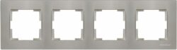Рамка четырехместная MUTLUSAN Rita титан (2220 800 1483) купить в сети строительных магазинов Мастак