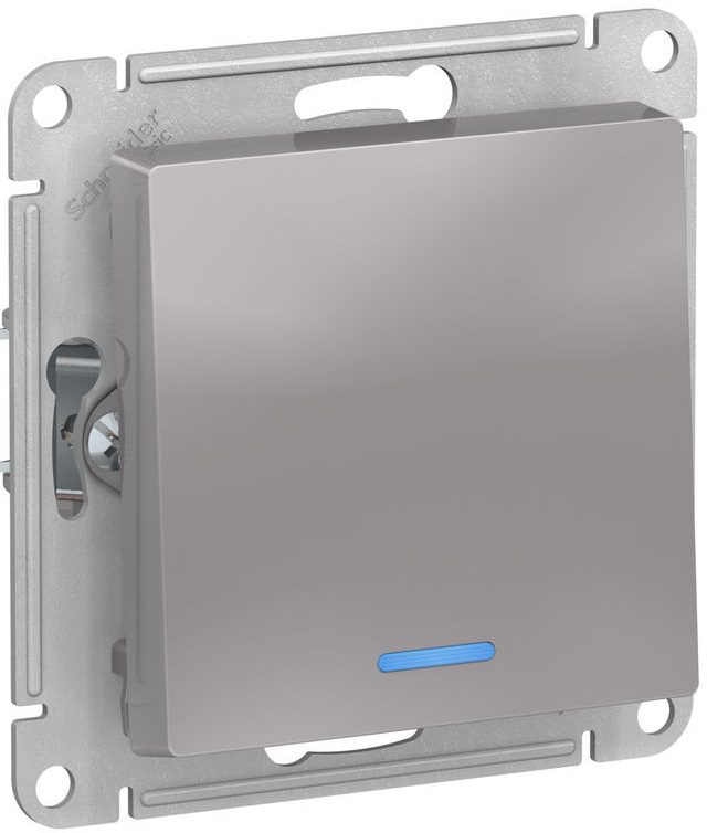 Выключатель одноклавишный скрытый с подсветкой SCHNEIDER ELECTRIC AtlasDesign алюминий (ATN000313) купить в Мастак Выключатель одноклавишный скрытый с подсветкой SCHNEIDER ELECTRIC AtlasDesign алюминий (ATN000313) купить в сети строительных магазинов Мастак
