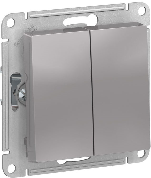 Выключатель двухклавишный проходной скрытый SCHNEIDER ELECTRIC AtlasDesign алюминий (ATN000365) купить в Мастак Выключатель двухклавишный проходной скрытый SCHNEIDER ELECTRIC AtlasDesign алюминий (ATN000365) купить в сети строительных магазинов Мастак
