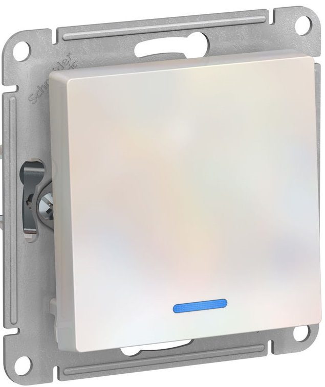Выключатель одноклавишный скрытый с подсветкой SCHNEIDER ELECTRIC AtlasDesign жемчуг (ATN000413) купить в Мастак Выключатель одноклавишный скрытый с подсветкой SCHNEIDER ELECTRIC AtlasDesign жемчуг (ATN000413) купить в сети строительных магазинов Мастак