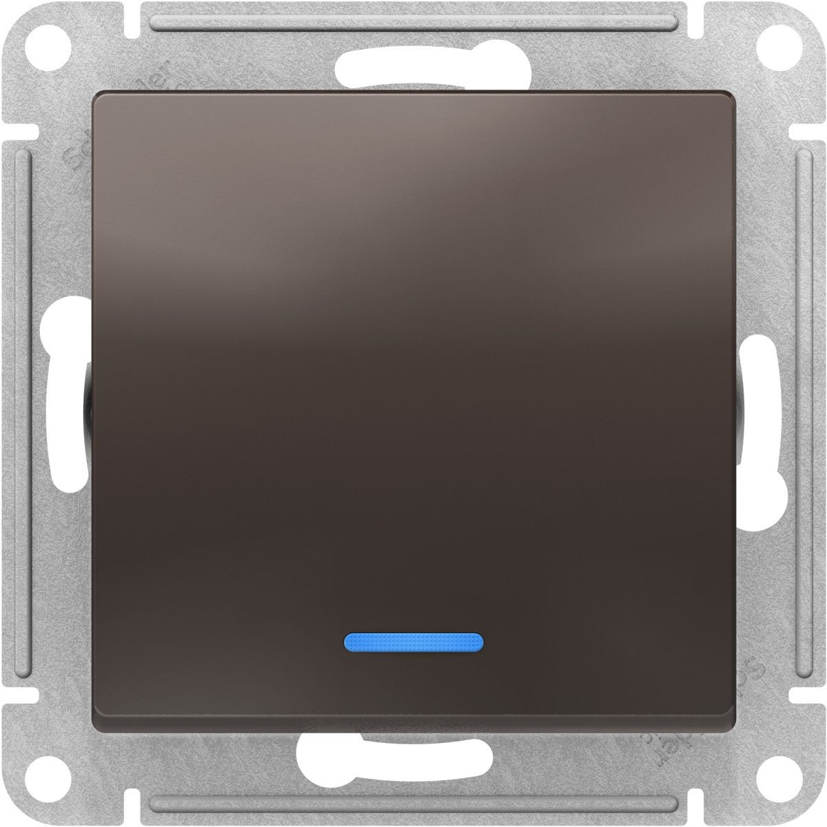 Выключатель одноклавишный скрытый с подсветкой SCHNEIDER ELECTRIC AtlasDesign мокко (ATN000613) купить в Мастак Выключатель одноклавишный скрытый с подсветкой SCHNEIDER ELECTRIC AtlasDesign мокко (ATN000613) купить в сети строительных магазинов Мастак