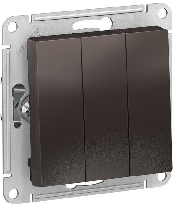 Выключатель трехклавишный скрытый SCHNEIDER ELECTRIC AtlasDesign мокко (ATN000631) купить в Мастак Выключатель трехклавишный скрытый SCHNEIDER ELECTRIC AtlasDesign мокко (ATN000631) купить в сети строительных магазинов Мастак