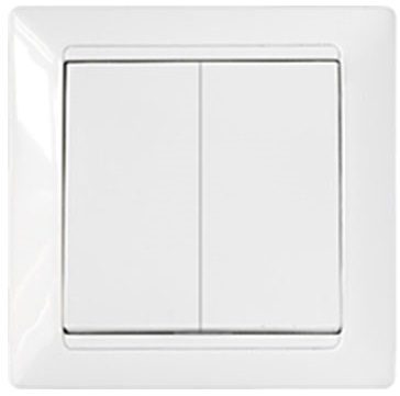 Выключатель двухклавишный проходной скрытый BYLECTRICA Стиль (С(6+6)10-847) купить в Мастак Выключатель двухклавишный проходной скрытый BYLECTRICA Стиль (С(6+6)10-847) купить в сети строительных магазинов Мастак