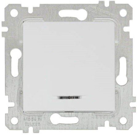 Выключатель одноклавишный скрытый с подсветкой MUTLUSAN Rita белый (2200 415 0101) купить в Мастак Выключатель одноклавишный скрытый с подсветкой MUTLUSAN Rita белый (2200 415 0101) купить в сети строительных магазинов Мастак