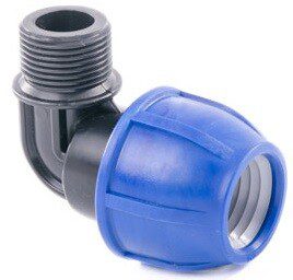 Угольник ПНД компрессионный 20x3/4" с наружной резьбой РосТурПласт (11550) купить в Мастак Угольник ПНД компрессионный 20x3/4" с наружной резьбой РосТурПласт (11550) купить в сети строительных магазинов Мастак