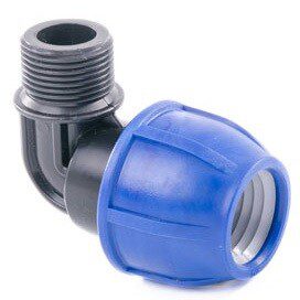 Угольник ПНД компрессионный 32x3/4" с наружной резьбой РосТурПласт (11560) купить в Мастак Угольник ПНД компрессионный 32x3/4" с наружной резьбой РосТурПласт (11560) купить в сети строительных магазинов Мастак