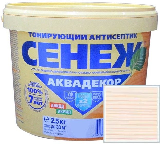 Антисептик СЕНЕЖ Аквадекор Иней 2 Антисептик СЕНЕЖ Аквадекор Иней 2