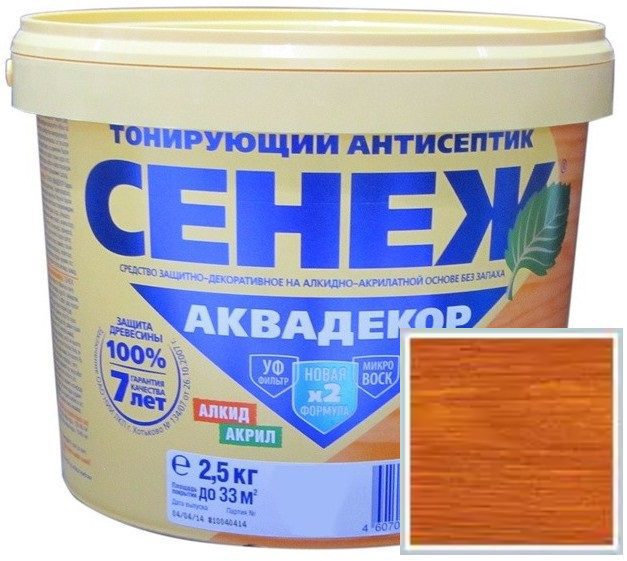 Антисептик СЕНЕЖ Аквадекор Орех 2 Антисептик СЕНЕЖ Аквадекор Орех 2