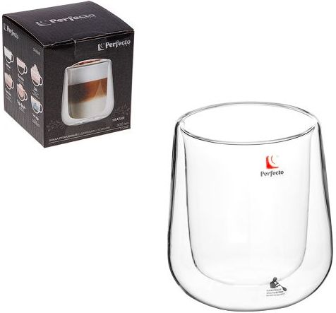 Стакан стеклянный PERFECTO LINEA Tratar с двойными стенками 300 мл (30-003300) купить в Мастак Стакан стеклянный PERFECTO LINEA Tratar с двойными стенками 300 мл (30-003300) купить в сети строительных магазинов Мастак