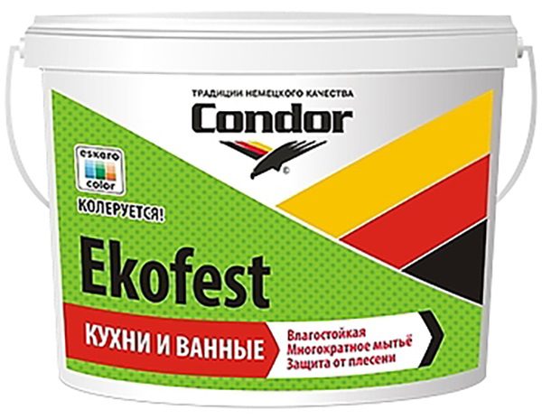 Краска ВД CONDOR Ekofest TR 6 кг (PPNEKOTR006000001) купить в Мастак Краска ВД CONDOR Ekofest TR 6 кг (PPNEKOTR006000001) купить в сети строительных магазинов Мастак
