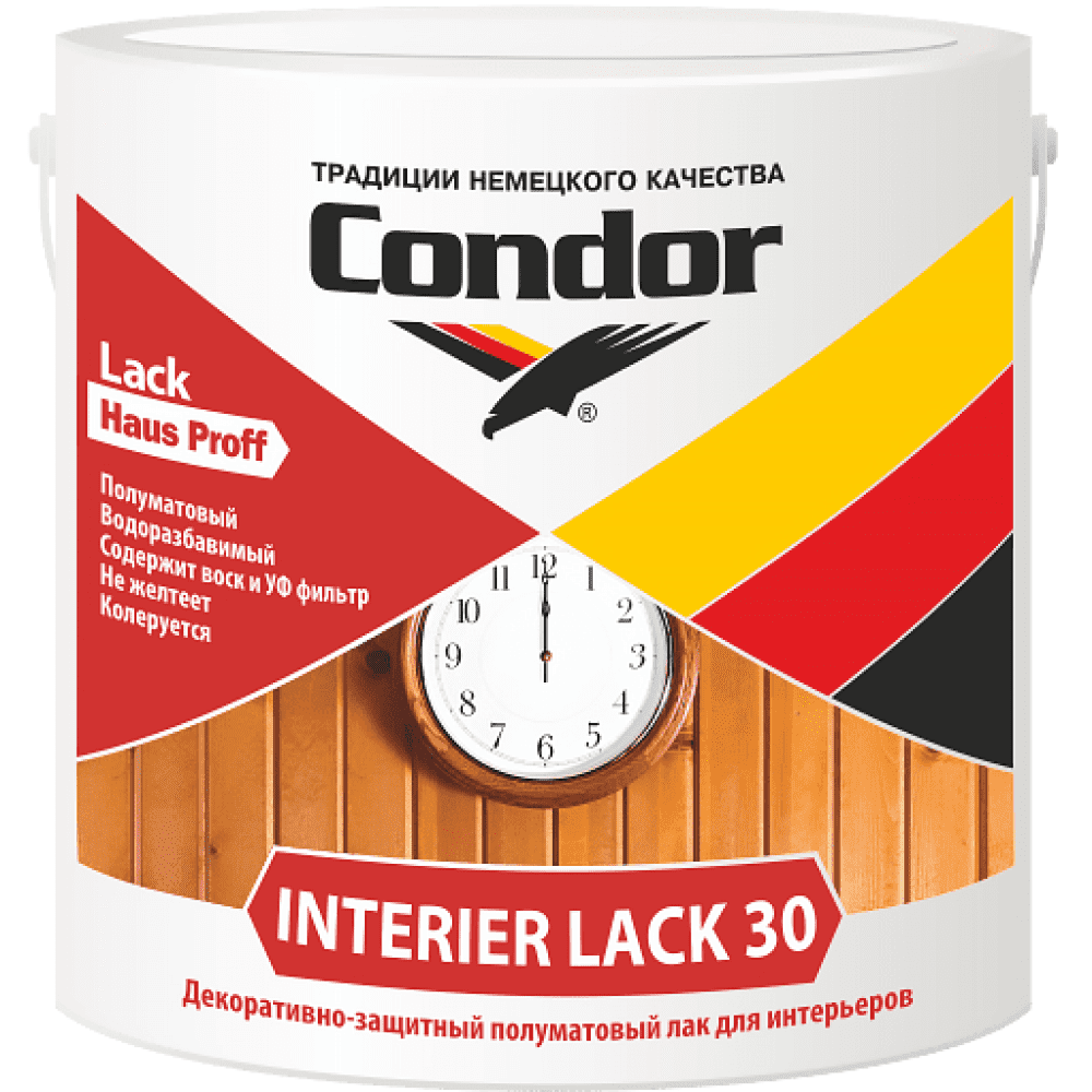 Лак акриловый CONDOR Interier Lack 30 прозрачный 0 Лак акриловый CONDOR Interier Lack 30 прозрачный 0
