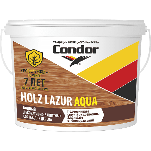 Лак акриловый CONDOR Holz Lazur Aqua венге 9 л купить в Мастак Лак акриловый CONDOR Holz Lazur Aqua венге 9 л купить в сети строительных магазинов Мастак