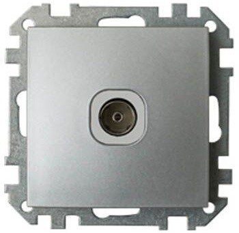 Розетка телевизионная BYLECTRICA Стиль серебро (ТР-043сер) купить в Мастак Розетка телевизионная BYLECTRICA Стиль серебро (ТР-043сер) купить в сети строительных магазинов Мастак