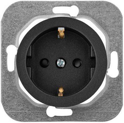 Розетка скрытая с заземлением и защитными шторками BYLECTRICA Прованс графит (РС16-1406гр) купить в Мастак Розетка скрытая с заземлением и защитными шторками BYLECTRICA Прованс графит (РС16-1406гр) купить в сети строительных магазинов Мастак