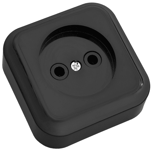 Розетка наружная BYLECTRICA Пралеска черная (РА16-255чер) купить в Мастак Розетка наружная BYLECTRICA Пралеска черная (РА16-255чер) купить в сети строительных магазинов Мастак