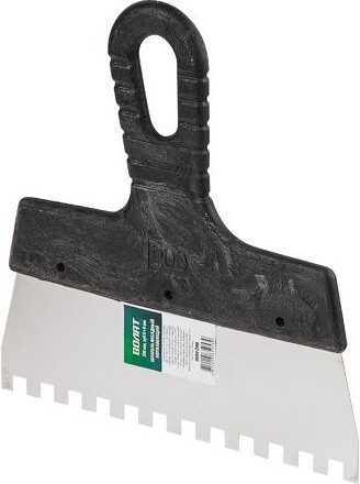 Шпатель фасадный зубчатый нержавеющий ВОЛАТ 300 мм зуб 10х10 мм (35050-3010) купить в Мастак Шпатель фасадный зубчатый нержавеющий ВОЛАТ 300 мм зуб 10х10 мм (35050-3010) купить в сети строительных магазинов Мастак