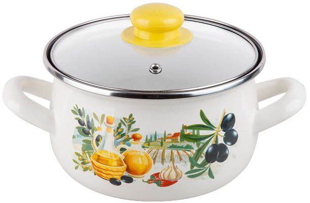 Кастрюля стальная эмалированная 3 Кастрюля стальная эмалированная 3