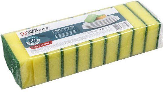 Губки кухонные ONE SERVICE Standard 10 штук (14410174) купить в Мастак Губки кухонные ONE SERVICE Standard 10 штук (14410174) купить в сети строительных магазинов Мастак