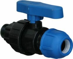 Кран шаровой компрессионный 20х1/2" наружная резьба РосТурПласт (17449) купить в сети строительных магазинов Мастак