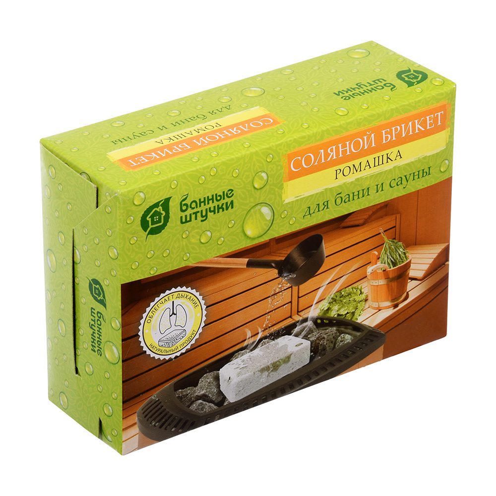 Плитка соляная для бани и сауны БАННЫЕ ШТУЧКИ Ромашка 1300 г (32401) купить в Мастак Плитка соляная для бани и сауны БАННЫЕ ШТУЧКИ Ромашка 1300 г (32401) купить в сети строительных магазинов Мастак