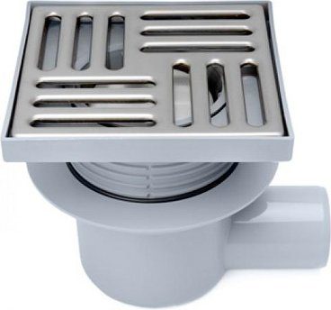 Трап с горизонтальным отводом D 50 TQ5612 с сухим затвором решетка нержавеющая сталь регулируемый 150х150 мм серый РосТурПлас (11417) купить в Мастак Трап с горизонтальным отводом D 50 TQ5612 с сухим затвором решетка нержавеющая сталь регулируемый 150х150 мм серый РосТурПлас (11417) купить в сети строительных магазинов Мастак