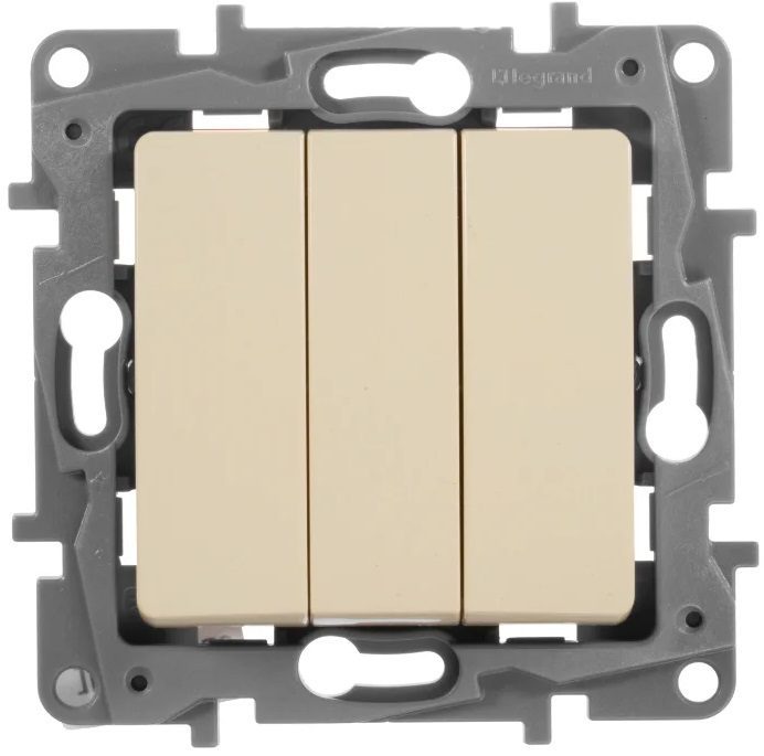 Выключатель трехклавишный скрытый LEGRAND Etika слоновая кость (672313) купить в Мастак Выключатель трехклавишный скрытый LEGRAND Etika слоновая кость (672313) купить в сети строительных магазинов Мастак