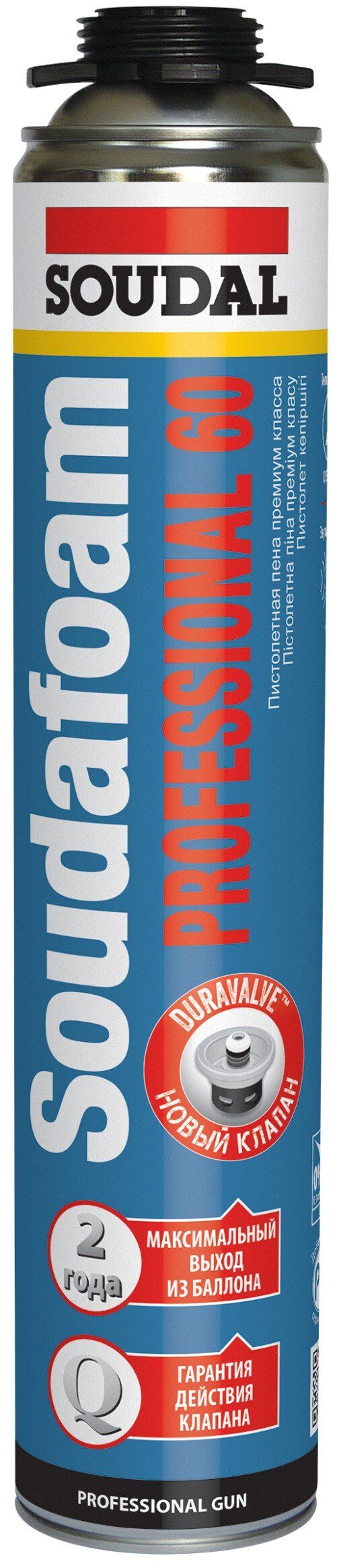 Пена монтажная SOUDAL Soudafoam Professional 60 750 мл (113985) купить в Мастак Пена монтажная SOUDAL Soudafoam Professional 60 750 мл (113985) купить в сети строительных магазинов Мастак