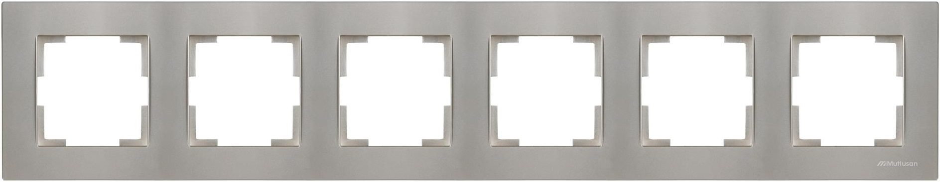 Рамка шестиместная MUTLUSAN Rita титан (2220 800 1683) купить в Мастак Рамка шестиместная MUTLUSAN Rita титан (2220 800 1683) купить в сети строительных магазинов Мастак