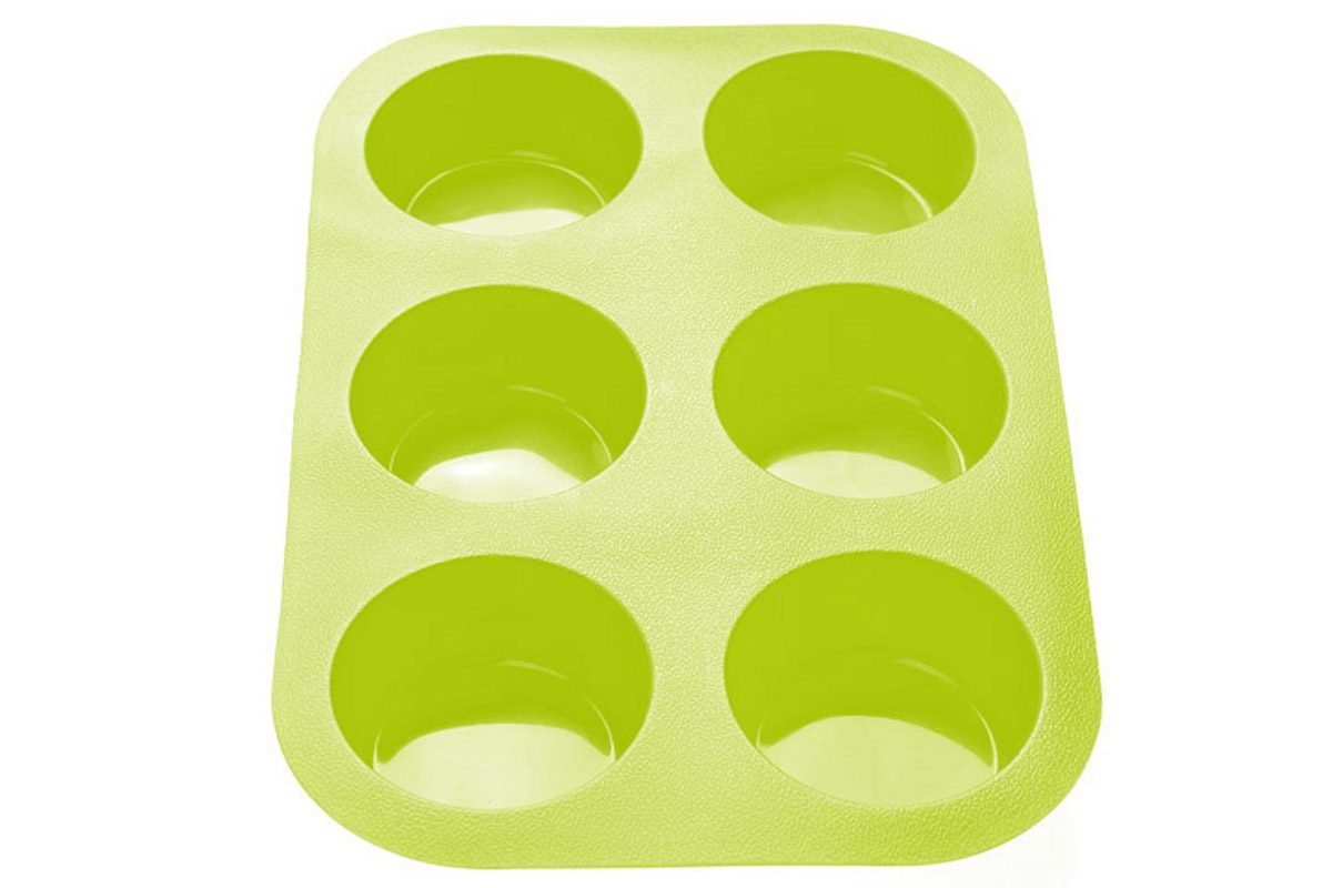 Форма для выпечки силиконовая прямоугольная на 6 кексов 26х17 Форма для выпечки силиконовая прямоугольная на 6 кексов 26х17