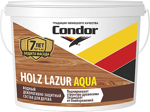 Лак акриловый CONDOR Holz Lazur Aqua махагон 9 л купить в Мастак Лак акриловый CONDOR Holz Lazur Aqua махагон 9 л купить в сети строительных магазинов Мастак