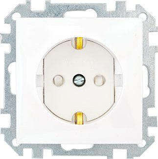 Розетка скрытая с заземлением BYLECTRICA Стиль белая (РС16-529) купить в Мастак Розетка скрытая с заземлением BYLECTRICA Стиль белая (РС16-529) купить в сети строительных магазинов Мастак