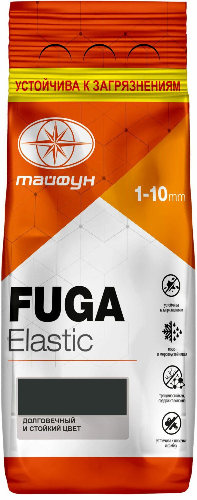 Фуга цементная ТАЙФУН Elastic №204 чёрная 2 кг купить в Мастак Фуга цементная ТАЙФУН Elastic №204 чёрная 2 кг купить в сети строительных магазинов Мастак