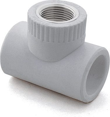 Тройник ПП 20х1/2" с внутренней резьбой серый РосТурПласт (10985) купить в Мастак Тройник ПП 20х1/2" с внутренней резьбой серый РосТурПласт (10985) купить в сети строительных магазинов Мастак
