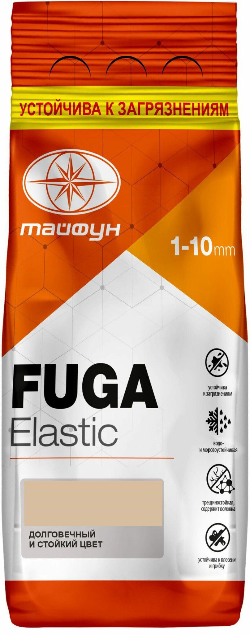 Фуга цементная ТАЙФУН Elastic №206 капучино 2 кг купить в Мастак Фуга цементная ТАЙФУН Elastic №206 капучино 2 кг купить в сети строительных магазинов Мастак