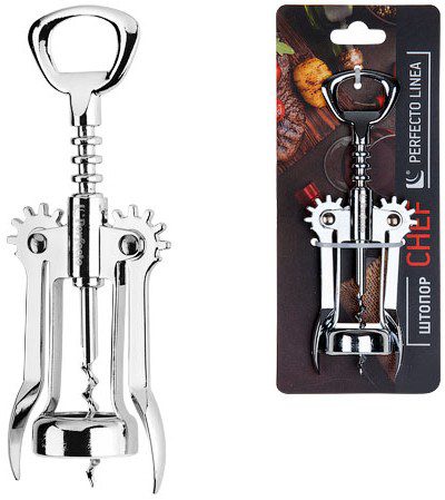 Штопор PERFECTO LINEA Chef с крылышками (21-100004) купить в Мастак Штопор PERFECTO LINEA Chef с крылышками (21-100004) купить в сети строительных магазинов Мастак